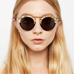 KREWE St. Louis Sunglasses - Butterscotch to Black 24K